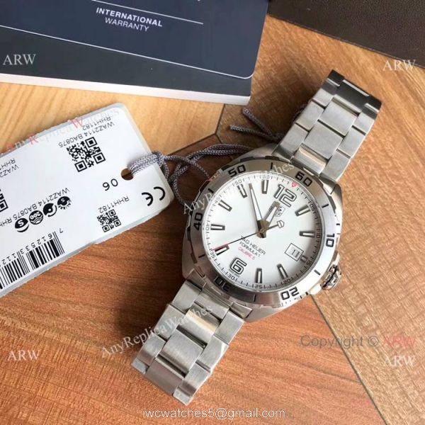 Swiss Replica Tag Heuer Formula 1 CALIBRE 5 White Dial Bracelet 2019 New Swiss Replica Tag Heuer Formula 1 CALIBRE 5 White Dial Bracelet 2019 New