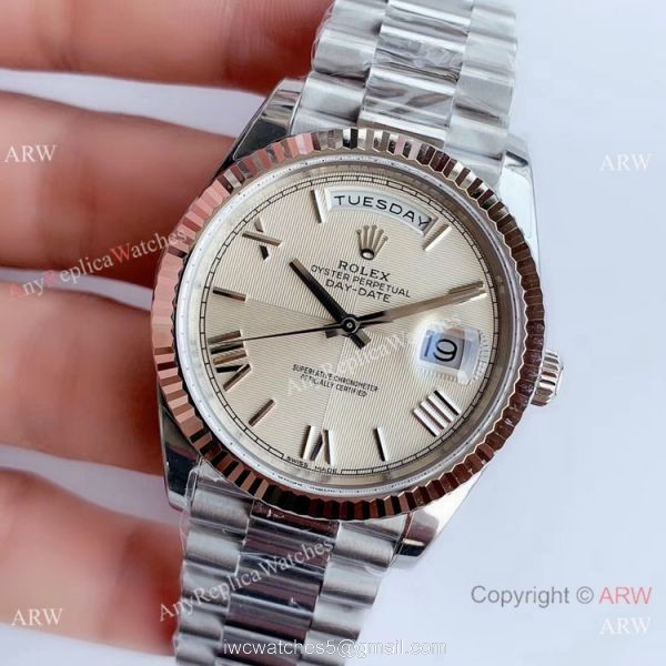 NEW Upgraded Replica Rolex Presidential Day Date II 3255 Cream Dial Watch V3 Version NEW Upgraded Replica Rolex Presidential Day Date II 3255 Cream Dial Watch V3 Version