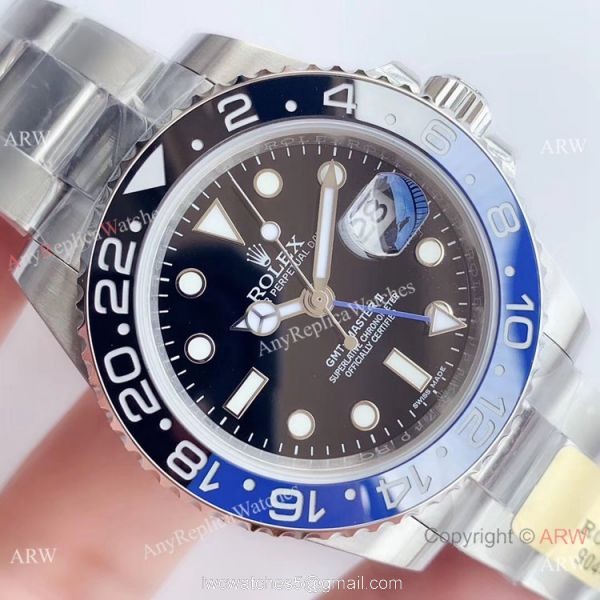 GMT-Master II Rolex Batman Replica Watch SWISS 3285 UN factory GMT-Master II Rolex Batman Replica Watch SWISS 3285 UN factory