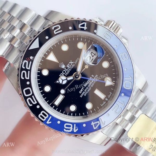Rolex GMT Master ii Rolex Batman Replica Watch / UN factory 904L Swiss 3285 Rolex GMT Master ii Rolex Batman Replica Watch / UN factory 904L Swiss 3285