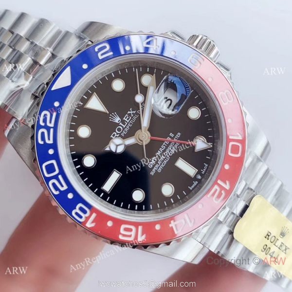 SWISS Rolex GMT Master II Pepsi Replica Watch UN Factory/904L/Swiss 3285 SWISS Rolex GMT Master II Pepsi Replica Watch UN Factory/904L/Swiss 3285