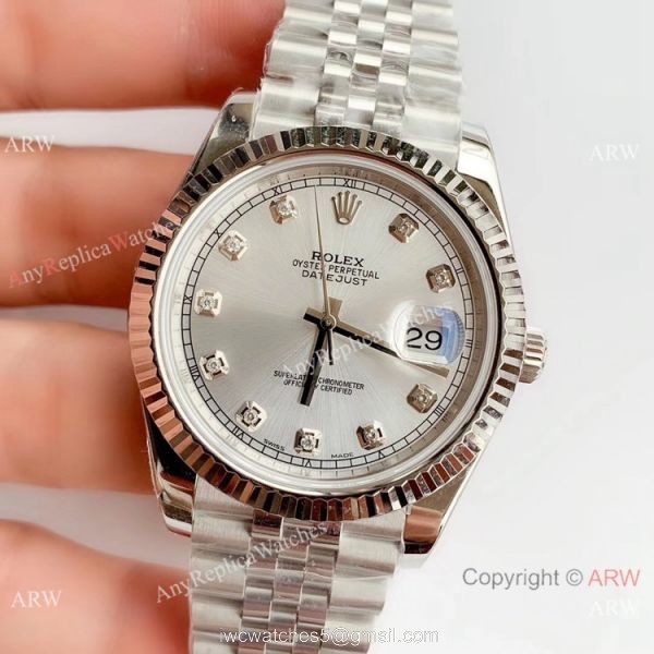Noob Factory Watch Rolex DateJust II Silver Diamonds Face Swiss 3235 V3 Version Noob Factory Watch Rolex DateJust II Silver Diamonds Face Swiss 3235 V3 Version