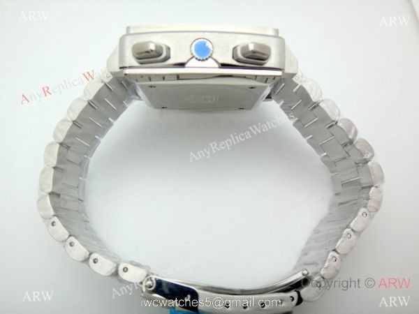 Tag Heuer Monaco Quartz Calibre 12 Replica Watch Stainless Steel Blue Red Dial Tag Heuer Monaco Quartz Calibre 12 Replica Watch Stainless Steel Blue Red Dial