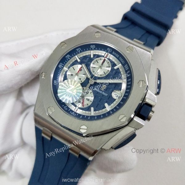 Fake Audemars Piguet Royal Oak Offshore Blue Rubber Strap Watch 44mm Fake Audemars Piguet Royal Oak Offshore Blue Rubber Strap Watch 44mm
