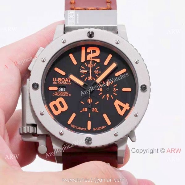 Best Replica U-Boat U-42 Limited Edition Chronograph Watch SS Black Dial Best Replica U-Boat U-42 Limited Edition Chronograph Watch SS Black Dial