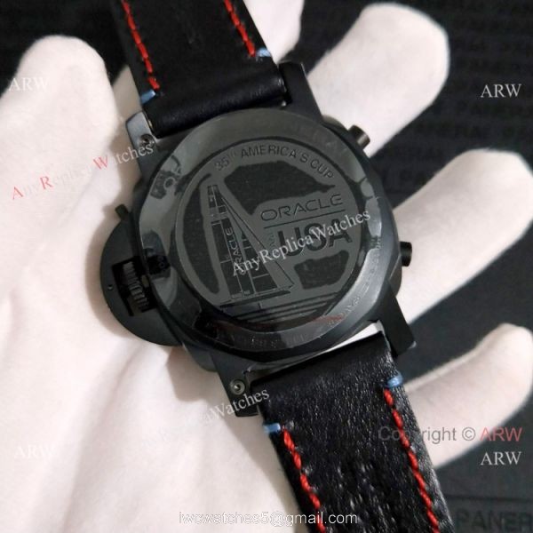 Copy Panerai PAM725 Luminor Amercias Cup Flyback Watch Blacksteel Copy Panerai PAM725 Luminor Amercias Cup Flyback Watch Blacksteel