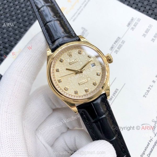 Rolex Datejust White MOP Black Leather Strap Watch Replica Rolex Datejust White MOP Black Leather Strap Watch Replica