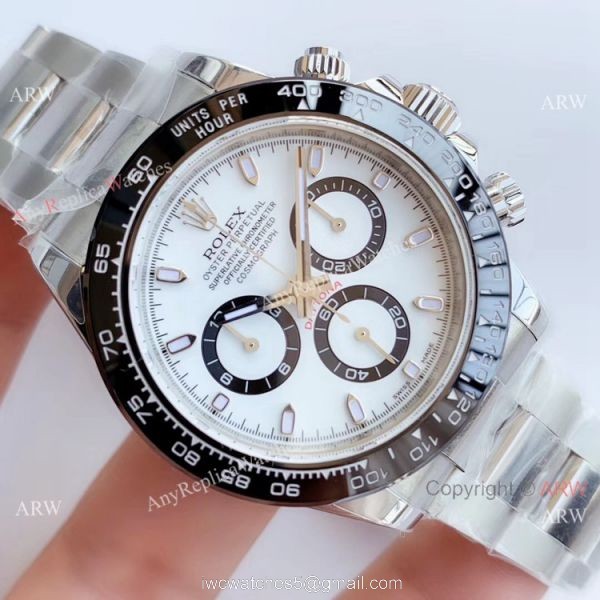 Replica Rolex Daytona Noob Factory Swiss 7750 Watch Stainless Steel Panda Face Replica Rolex Daytona Noob Factory Swiss 7750 Watch Stainless Steel Panda Face
