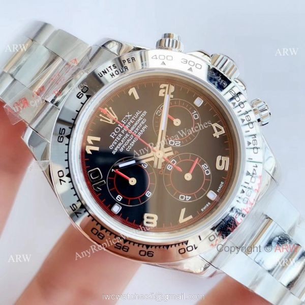 Replica Swiss Rolex Daytona NOOB 7750 Watch Stainless Steel Arabic Dial Replica Swiss Rolex Daytona NOOB 7750 Watch Stainless Steel Arabic Dial