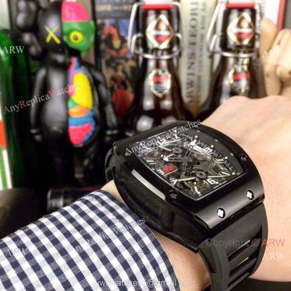 Richard Mille RM012 Rose Gold Rubber Strap Watch Swiss Quality Richard Mille RM012 Rose Gold Rubber Strap Watch Swiss Quality