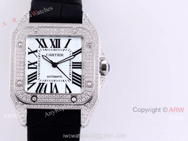 Buy Replica Cartier Santos Diamond Automatic Wrist SS Chocolate Dial Buy Replica Cartier Santos Diamond Automatic Wrist SS Chocolate Dial