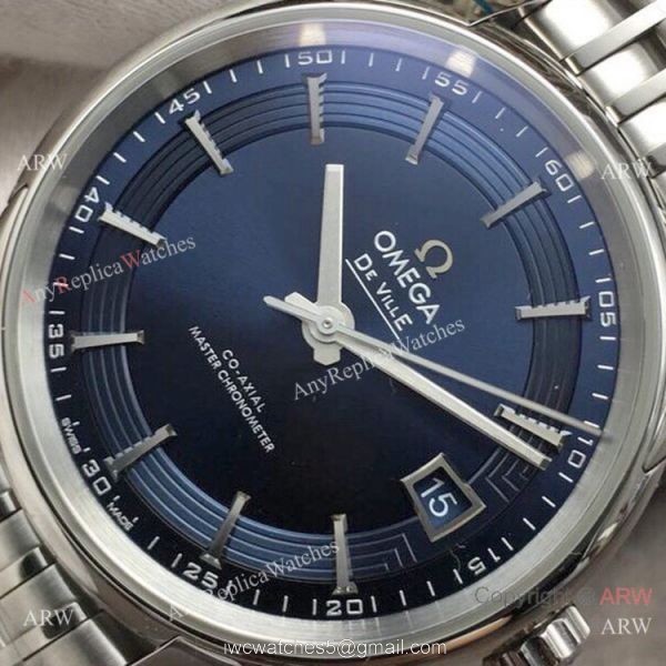 Swiss Replica Omega DeVille Hour Vision Stainless Steel Blue Dial Watch VS Factory 8900 Movement Swiss Replica Omega DeVille Hour Vision Stainless Steel Blue Dial Watch VS Factory 8900 Movement