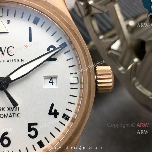 Swiss Grade Copy IWC Big Pilots Spitfire Bronze White Dial Watch Swiss Grade Copy IWC Big Pilots Spitfire Bronze White Dial Watch