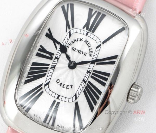 Swiss Replica Franck Muller Geneve Galet Quartz Watch Pink Leather Band Swiss Replica Franck Muller Geneve Galet Quartz Watch Pink Leather Band