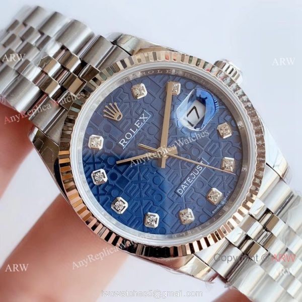EWF Datejust Rolex Computer Face Stainless Steel Jubilee Watch 36mm EWF Datejust Rolex Computer Face Stainless Steel Jubilee Watch 36mm