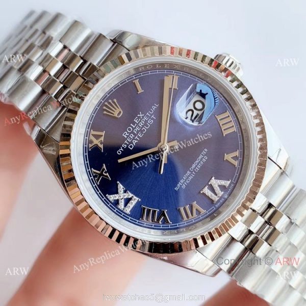 EWF Replica Rolex Oyster Perpetual Datejust 36mm Watch Jubilee Band Blue Dial EWF Replica Rolex Oyster Perpetual Datejust 36mm Watch Jubilee Band Blue Dial