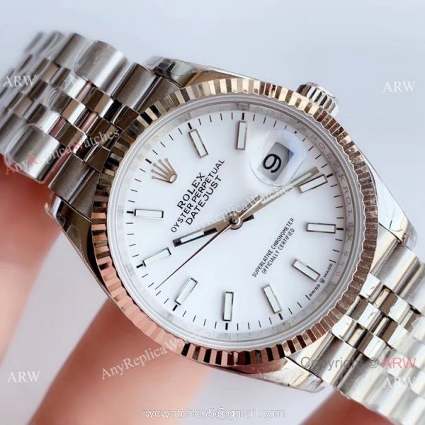 EW Rolex Oyster Perpetual Datejust White Dial 36mm Watch / Best Chinese Replica Watches EW Rolex Oyster Perpetual Datejust White Dial 36mm Watch / Best Chinese Replica Watches