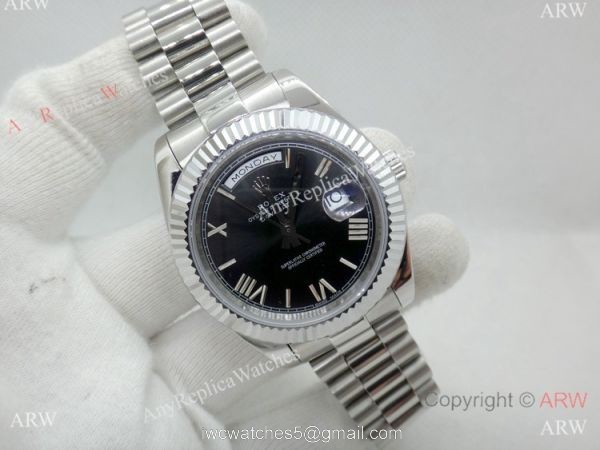 AAA Quality Replica Rolex Day-Date Presidential Black Dial Watch 40mm AAA Quality Replica Rolex Day-Date Presidential Black Dial Watch 40mm