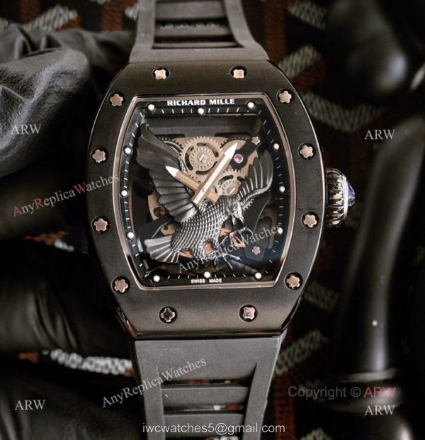 Limited Richard Mille Eagle Watch With Black Rubber Band For Mens Replica Ref RM 57-05 Limited Richard Mille Eagle Watch With Black Rubber Band For Mens Replica Ref RM 57-05