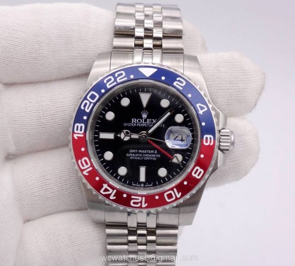 Rolex GMT Master II PEPSI Replica Watch Stainless Steel Jubilee Strap Rolex GMT Master II PEPSI Replica Watch Stainless Steel Jubilee Strap