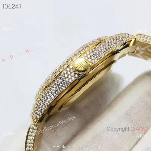 Swiss 2824 904L Rolex Datejust Iced Out Watch Fake Rolex with Diamond Bezel Swiss 2824 904L Rolex Datejust Iced Out Watch Fake Rolex with Diamond Bezel