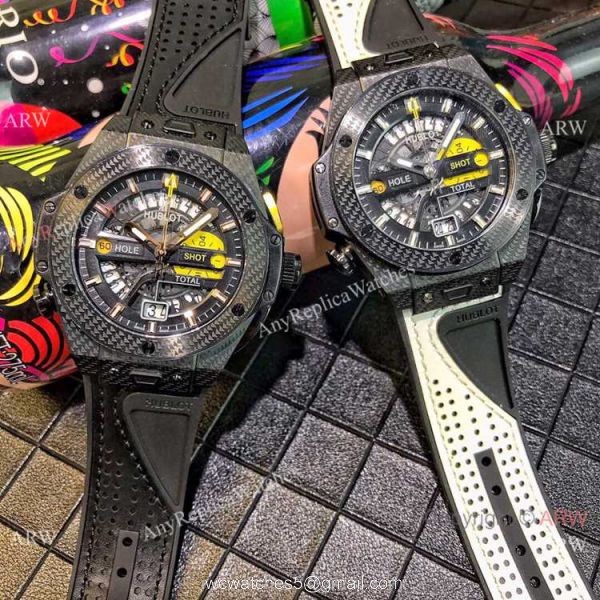 New Replica Hublot Big Bang Unico Golf Chronograph Watches All Black New Replica Hublot Big Bang Unico Golf Chronograph Watches All Black