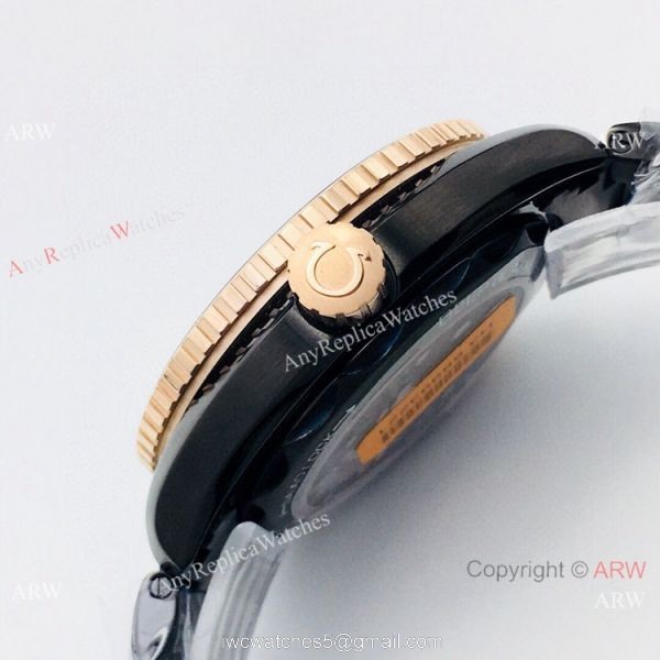 Swiss Grade Omega Planet Ocean Deep Black 600m Rose Gold Bezel Watch OE Factory Swiss Grade Omega Planet Ocean Deep Black 600m Rose Gold Bezel Watch OE Factory
