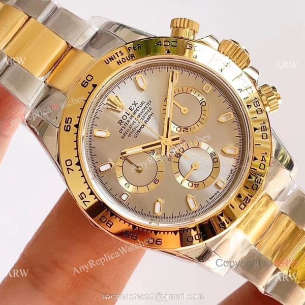 1:1 Best Edition Replica Rolex Daytona Gray Dial Two Tone Watch Noob Factory 4130 1:1 Best Edition Replica Rolex Daytona Gray Dial Two Tone Watch Noob Factory 4130