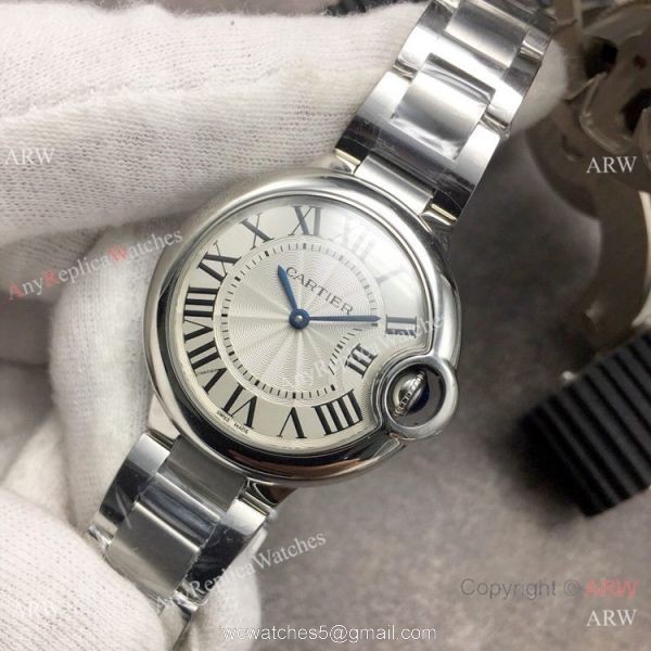 Replica Cartier Ballon Bleu De 33mm Ss Silver Dial Watch V6 Factory Swiss Quartz Replica Cartier Ballon Bleu De 33mm Ss Silver Dial Watch V6 Factory Swiss Quartz