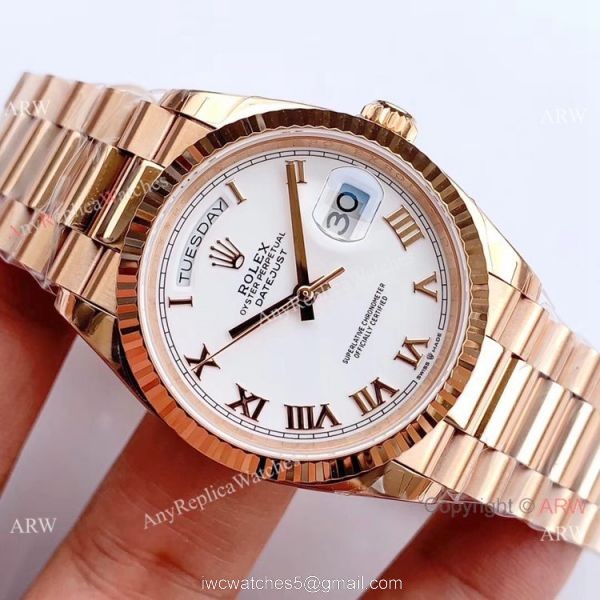 Swiss 3255 Movement Rolex Day-Date Rose Gold Case 36mm Watch Swiss 3255 Movement Rolex Day-Date Rose Gold Case 36mm Watch
