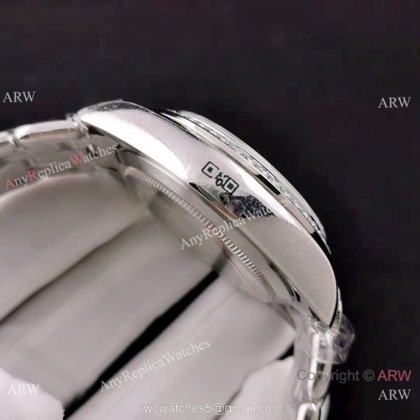 Rolex Day Date Special Edition Stainless Steel Diamond Bezel Watch 40mm Rolex Day Date Special Edition Stainless Steel Diamond Bezel Watch 40mm