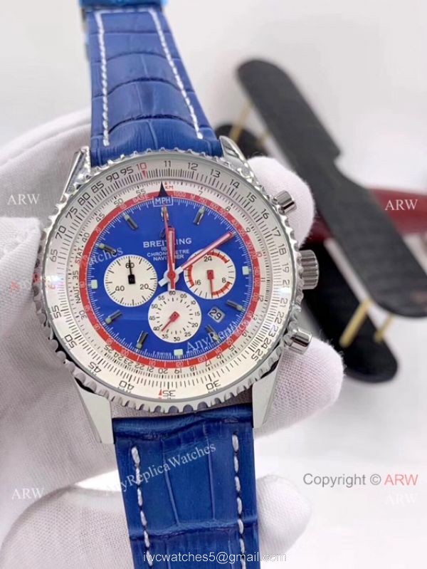 New Copy Breitling Navitimer 1 Pan Am Edition Watch Stainless Steel Blue Dial New Copy Breitling Navitimer 1 Pan Am Edition Watch Stainless Steel Blue Dial