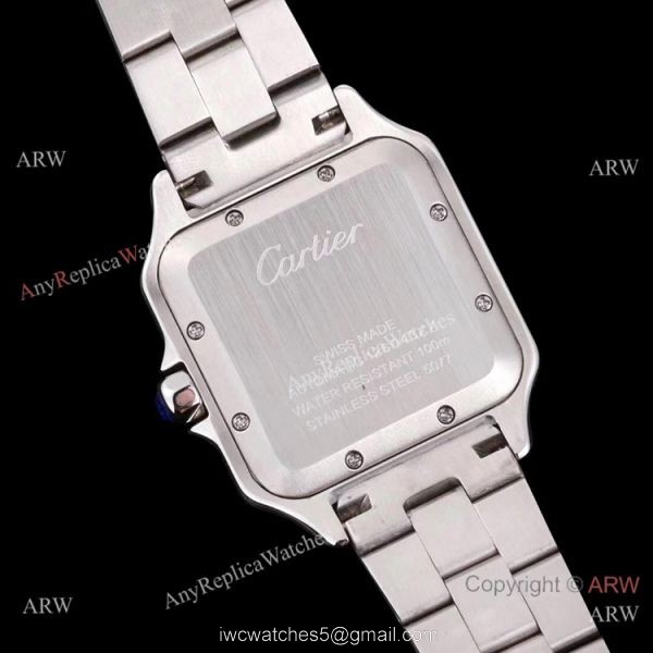 Replica Cartier Santos de Cartier Stainless Steel Black Dial Lover Watch Replica Cartier Santos de Cartier Stainless Steel Black Dial Lover Watch