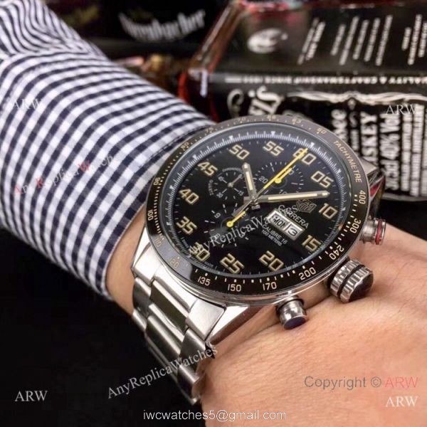 Stainless Steel Black Dial Tag Heuer Carrera Calibre 16 Replica Watch Stainless Steel Black Dial Tag Heuer Carrera Calibre 16 Replica Watch