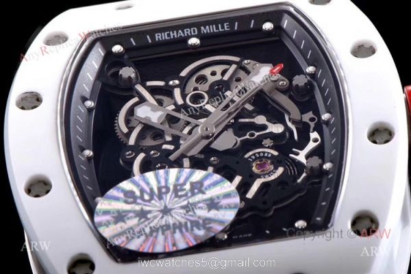 KV Factory Swiss Richard Mille Bubba Watson Watch RM055 White Ceramic Mens Watch KV Factory Swiss Richard Mille Bubba Watson Watch RM055 White Ceramic Mens Watch