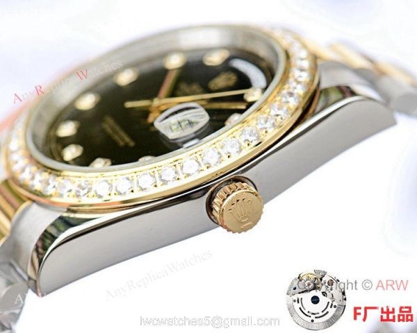NEW UPGRADED Fake Presidential Rolex DayDate 2 Black diamond Dial Watch 41mm NEW UPGRADED Fake Presidential Rolex DayDate 2 Black diamond Dial Watch 41mm