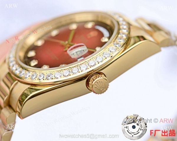 NEW UPGRADED Fake Presidential Rolex Day date II Red Dial Watch NEW UPGRADED Fake Presidential Rolex Day date II Red Dial Watch