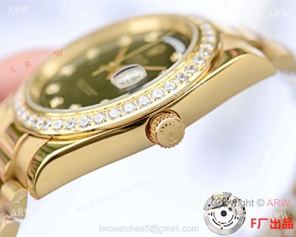 NEW UPGRADED Fake Presidential Rolex Daydate II Gold and Black Diamond Watch 41mm NEW UPGRADED Fake Presidential Rolex Daydate II Gold and Black Diamond Watch 41mm
