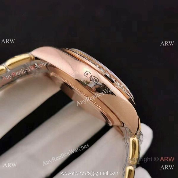 Copy Rolex DayDate Special Edition Men Watch Two Tone Rose Gold Diamond Copy Rolex DayDate Special Edition Men Watch Two Tone Rose Gold Diamond