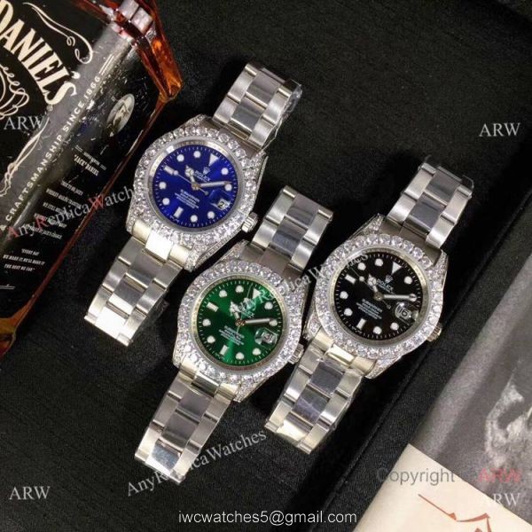 Fake Rolex Blue Face Submariner Date Diamond Bezel Stainless Steel Watches 40mm Fake Rolex Blue Face Submariner Date Diamond Bezel Stainless Steel Watches 40mm