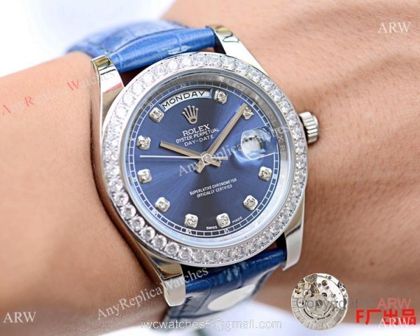 NEW UPGRADED Clone Rolex Day Date ii 41mm Watches Brown Leather Strap NEW UPGRADED Clone Rolex Day Date ii 41mm Watches Brown Leather Strap