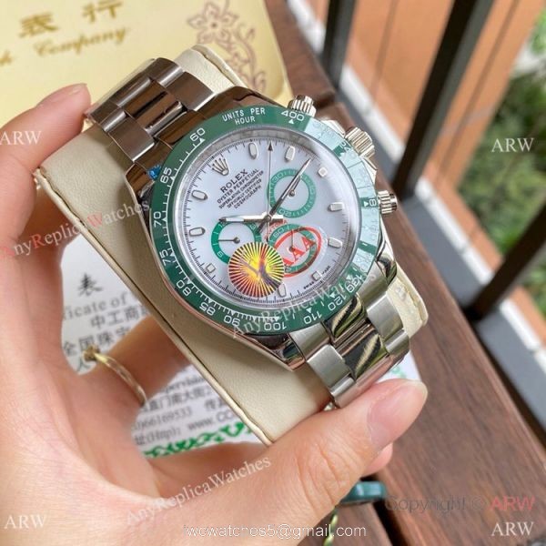 Newest Replica Rolex Daytona 116520LV Stainless Steel Watch Green Bezel Newest Replica Rolex Daytona 116520LV Stainless Steel Watch Green Bezel
