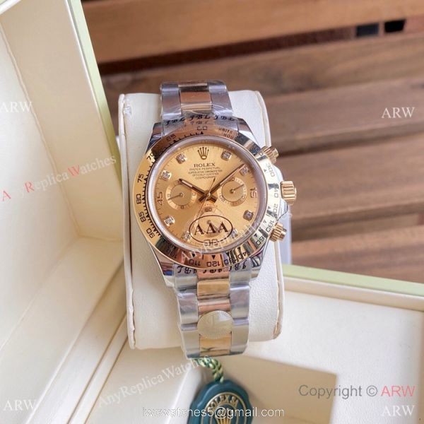 Two Tone Rolex Daytona 40mm Watches White MOP Dial Men Size Two Tone Rolex Daytona 40mm Watches White MOP Dial Men Size