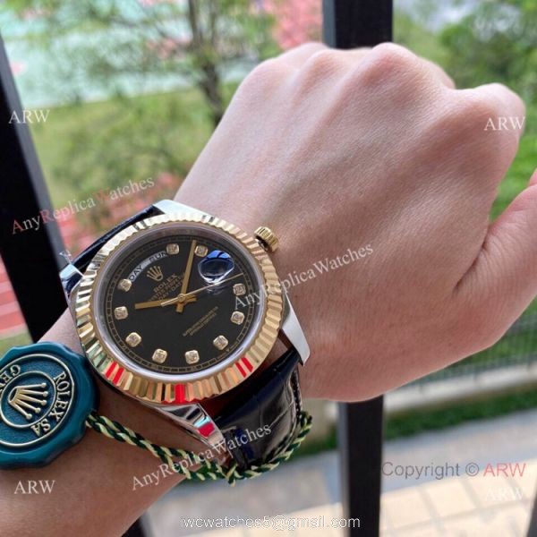 New Upgraded Rolex Day-Date II Watch Black Diamond New Upgraded Rolex Day-Date II Watch Black Diamond