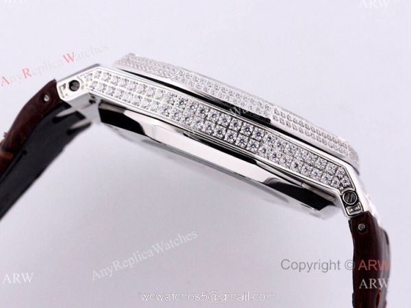 Swiss Audemars Piguet Royal Oak Brown Dial Iced Out Watches Replica For Sale Swiss Audemars Piguet Royal Oak Brown Dial Iced Out Watches Replica For Sale