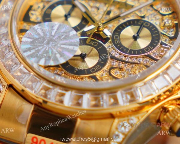 JH Factory Replica Rolex Tiger Eye Rose Gold Rolex Daytona 116588 TBR Diamond Watch JH Factory Replica Rolex Tiger Eye Rose Gold Rolex Daytona 116588 TBR Diamond Watch