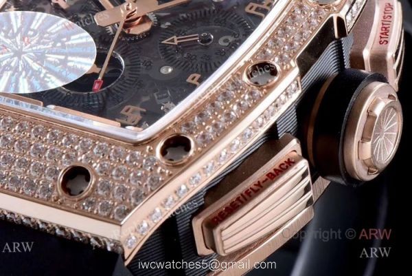 Richard Mille RM011 Rose Gold Diamonds KV Factory Replica Chronograph Watch Richard Mille RM011 Rose Gold Diamonds KV Factory Replica Chronograph Watch