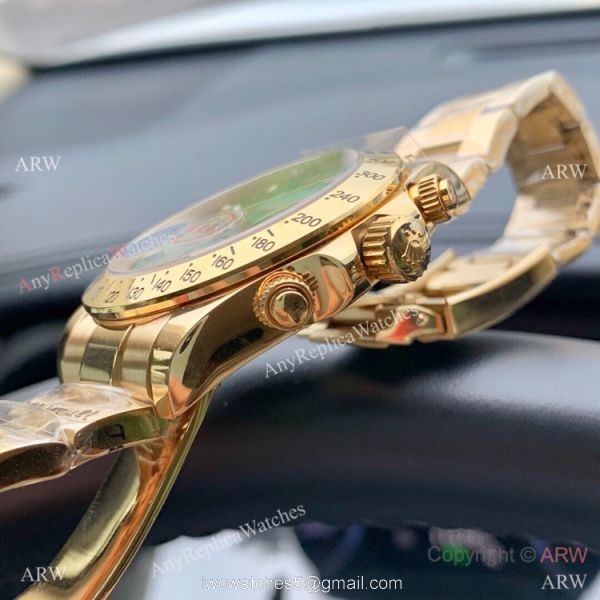 Fake Rolex Cosmograph Daytona Green Yellow Gold Watch 43mm Fake Rolex Cosmograph Daytona Green Yellow Gold Watch 43mm