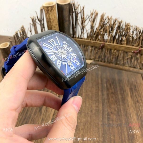 Copy Franck Muller Vanguard V45 Men Watch Black and Blue Copy Franck Muller Vanguard V45 Men Watch Black and Blue