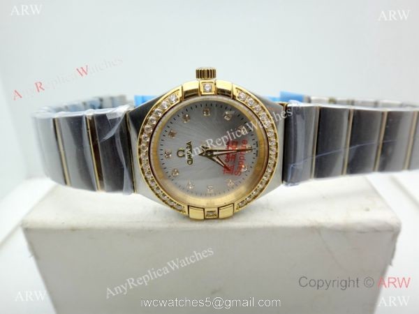 Best Copy Omega Constellation Two Tone watch Women 28mm Quartz Best Copy Omega Constellation Two Tone watch Women 28mm Quartz